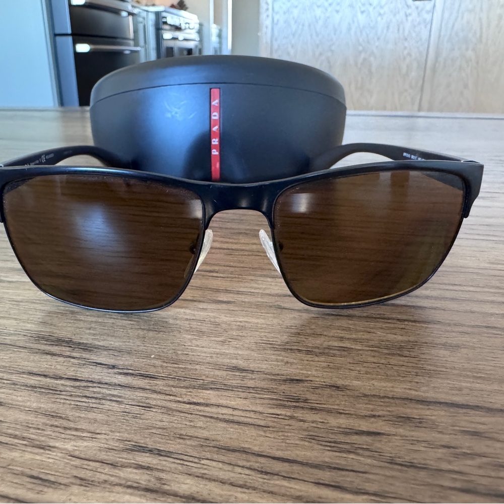 Prada Black Polarized Sunglasses